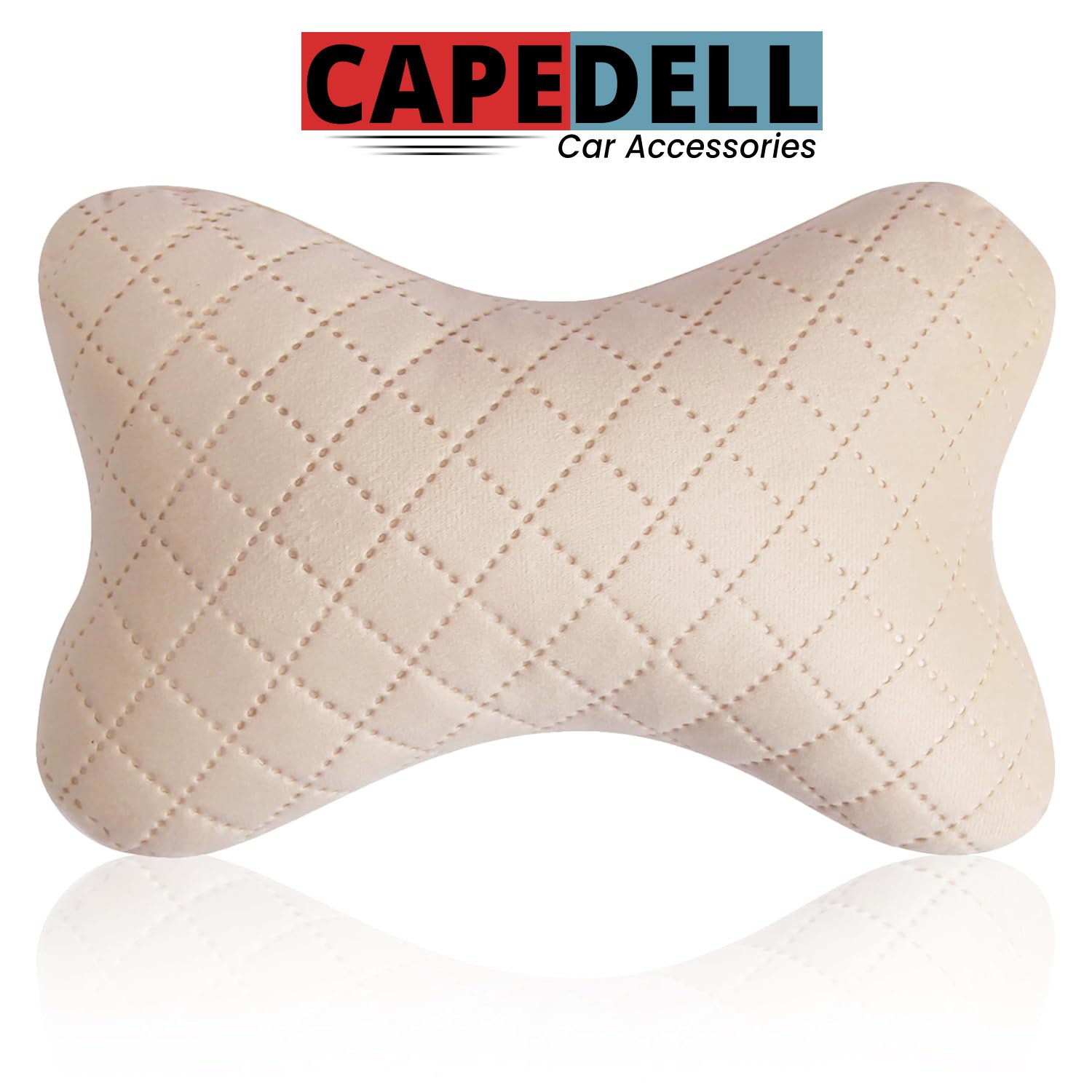 Capedell Premium Memory Foam Car Neck Rest Pillow – Universal Leatherette Car Headrest Cushion with Diamond Stitching | Ergonomic Neck Support for Long Drives | Luxury Car Interior Accessory (pack of 2) - Image 10