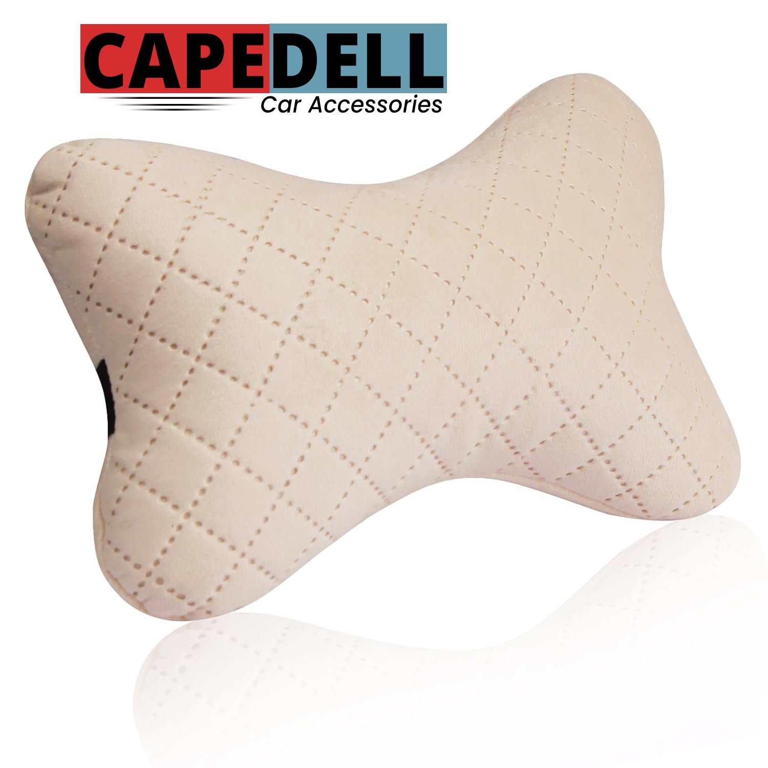 Capedell Premium Memory Foam Car Neck Rest Pillow – Universal Leatherette Car Headrest Cushion with Diamond Stitching | Ergonomic Neck Support for Long Drives | Luxury Car Interior Accessory (pack of 2) - Image 14