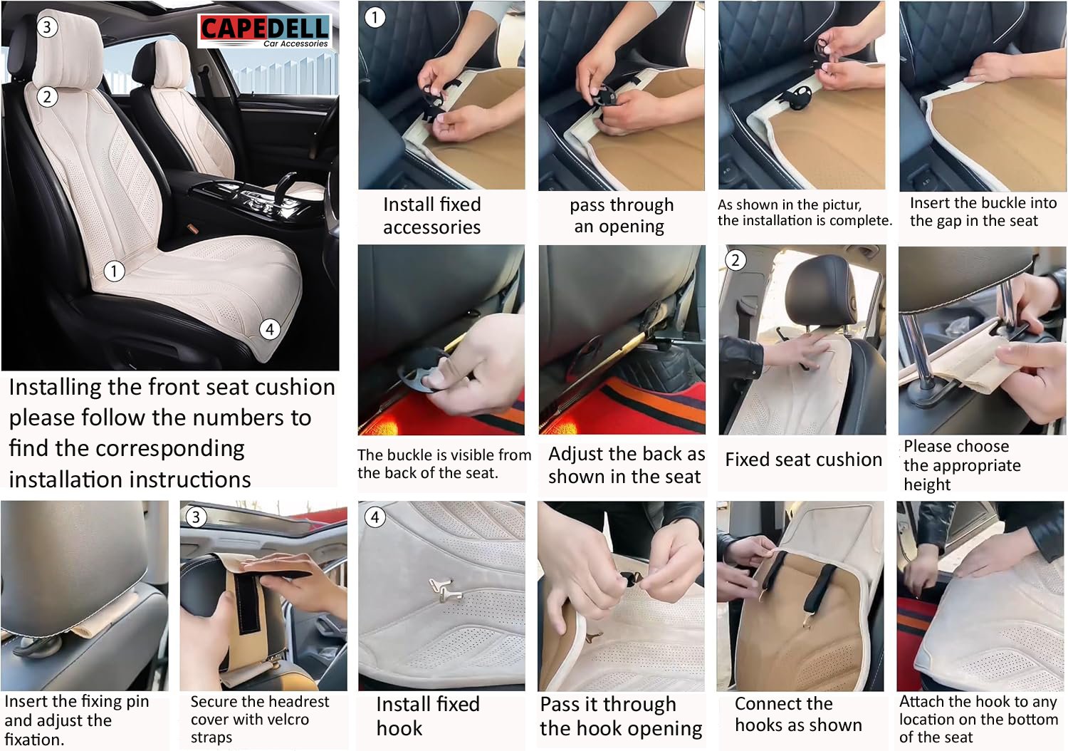 Capedell Car Seat Protector Cover – Waterproof Universal Seat Cover Protector for Cars, SUVs & Sedans | Scratch, Dirt & Spill Protection | Premium Durable Car Seat Protection - Image 5