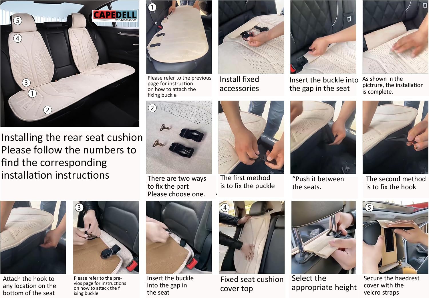 Capedell Car Seat Protector Cover – Waterproof Universal Seat Cover Protector for Cars, SUVs & Sedans | Scratch, Dirt & Spill Protection | Premium Durable Car Seat Protection - Image 6